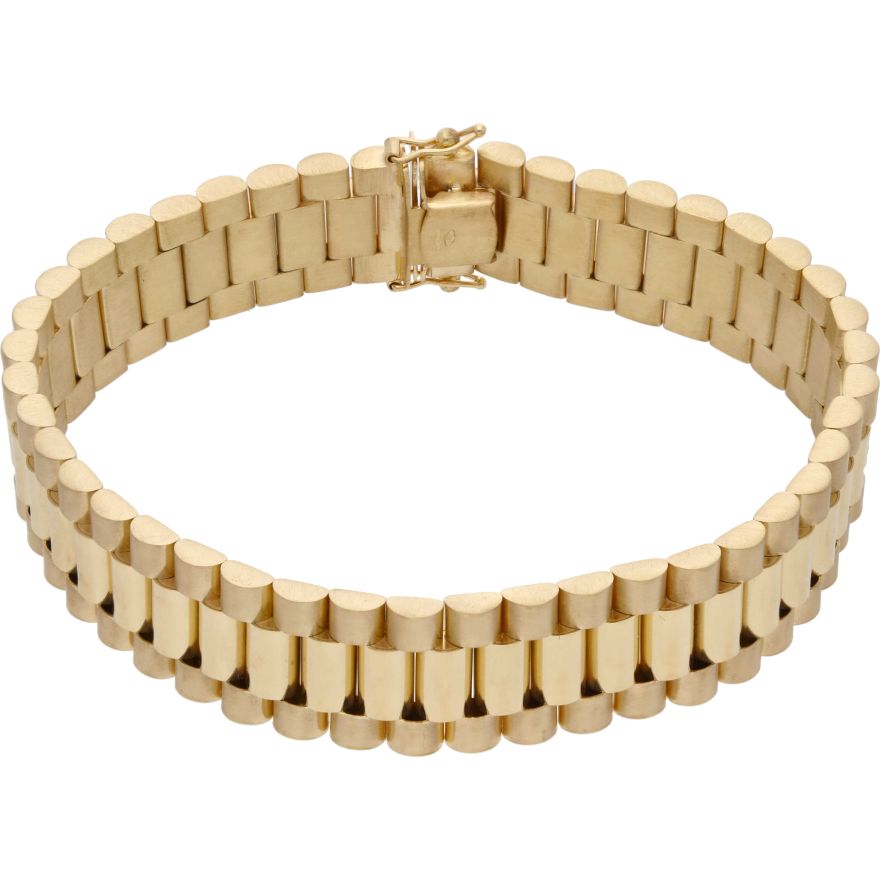 Real 10K Yellow Gold Fancy 3D Hollow Puff Gucci Link 9.50mm Bracelet 8- 9  Inch - JFL Diamonds & Timepieces