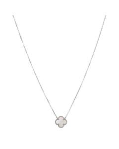 New Sterling Silver Mother Of Pearl Petal 17 - 19" Necklace