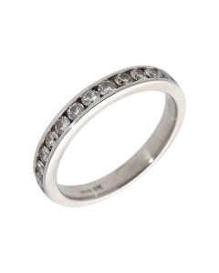 Pre-Owned 9ct White Gold 0.50 Carat Diamond Half Eternity Ring
