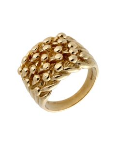 Pre-Owned 9ct Yellow Gold Heavy 5 Row Keeper Ring