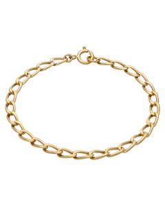 Pre-Owned 9ct Yellow Gold 7.75 Inch Hollow Curb Bracelet
