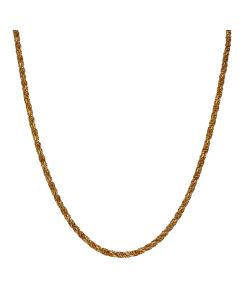 Pre-Owned 9ct Gold 20 Inch Fancy Twisted Rope Chain Necklace