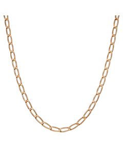 Pre-Owned 9ct Yellow Gold 18 Inch Oval Open Curb Chain Necklace