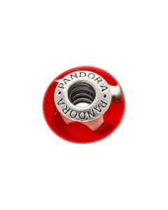 Pre-Owned Pandora Silver Red Bead Charm
