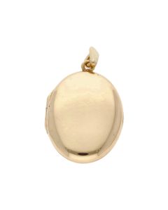 Pre-Owned 9ct Yellow Gold Polished Oval Locket Pendant