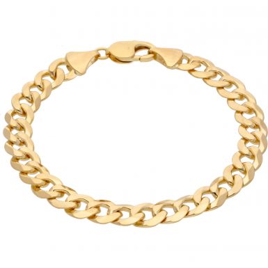 New 9ct Yellow Gold 8.5 Inch Solid  Curb Link Bracelet 23.9g