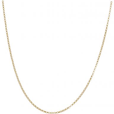 New 9ct Yellow Gold 18" Hollow Round Belcher Chain Necklace