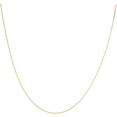 New 9ct Yellow Gold 18" Venetian Box Link Chain Necklace