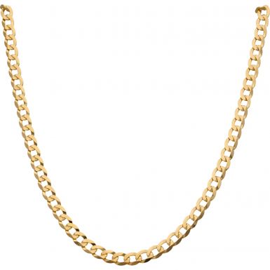 New 9ct Yellow Gold 26 Inch Solid Curb Link Chain Necklace 19.8g