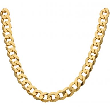 New 9ct Yellow Gold Heavy Solid 28" Curb Chain Necklace 4.5oz