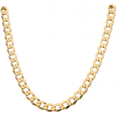 New 9ct Yellow Gold 26 Inch Flat Curb Link Chain Necklace 1.5oz
