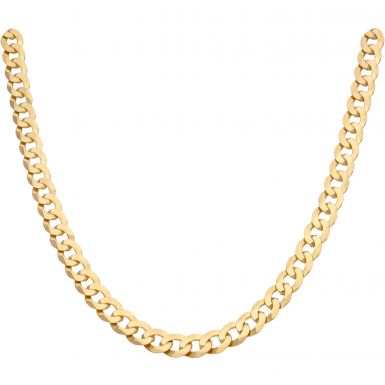 New 9ct Yellow Gold 24 Inch Solid Curb Chain Necklace 25.3g