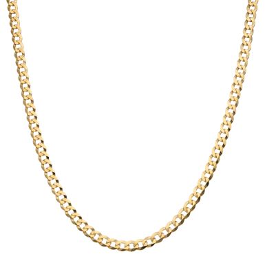 New 9ct Yellow Gold 22" Curb Link Chain Necklace 14g