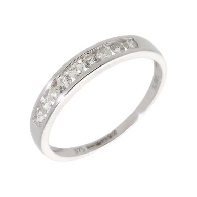 New 9ct White Gold 0.33ct Diamond Channel Set Eternity Ring