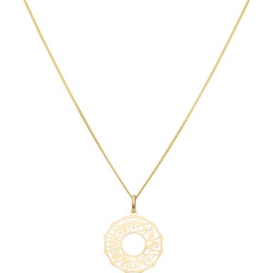 New 9ct Yellow Gold Zodiac Symbol Pendant & 18" Chain Necklace