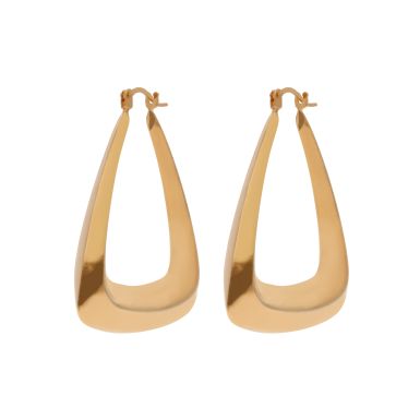 New 9ct Yellow Gold Handbag Style Creole Hoop Earrings