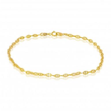 New 9ct Yellow Gold 9 Inch Gucci Link Anklet