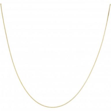 New 9ct Yellow Gold 16" Venetian Box Link Chain Necklace