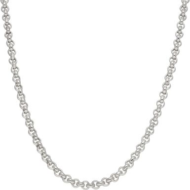 New Sterling Silver 28" Round Belcher Chain Necklace 1.7oz