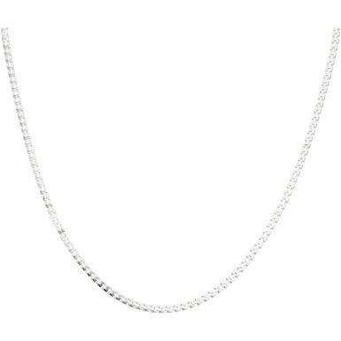 New Silver 16" - 18" Single Row Panther Link Ladies Necklace