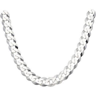 New Sterling Silver 24" Solid Curb Chain Necklace 2.4oz