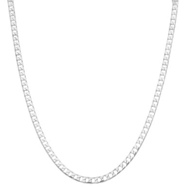 New Sterling Silver 20" Square Curb Chain Necklace 19.8g