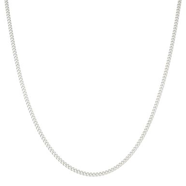 New Sterling Silver 20" Close Link Curb Chain Necklace