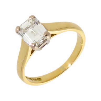 Pre-Owned 18ct Yellow Gold 1.10 Carat Diamond Solitaire Ring
