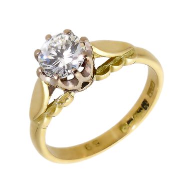 Pre-Owned 18ct Yellow Gold 0.59 Carat Diamond Solitaire Ring