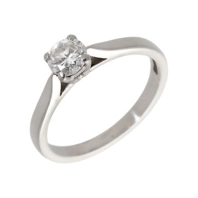 Pre-Owned Platinum 0.58 Carat Diamond Solitaire Ring