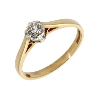 Pre-Owned 9ct Yellow Gold 0.25 Carat Diamond Solitaire Ring