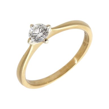 Pre-Owned 9ct Yellow Gold 0.40 Carat Diamond Solitaire Ring