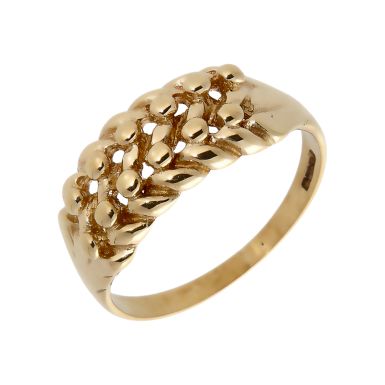 Pre-Owned 9ct Yellow Gold 2 Row Keeper Ring