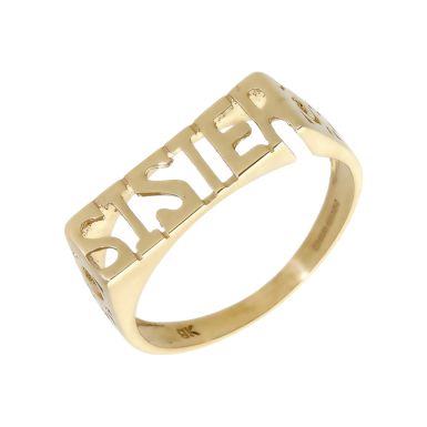 Pre-Owned 9ct Yellow Gold Sister Ring