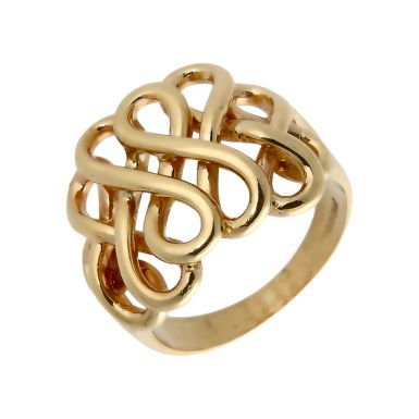 Pre-Owned 9ct Yellow Gold Fancy Infinity Dress Ring