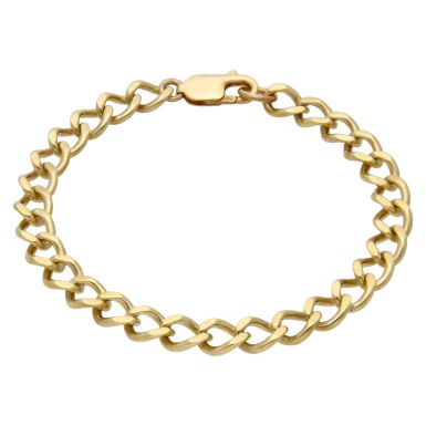 Pre-Owned 9ct Yellow Gold 8.25 Inch Curb Bracelet