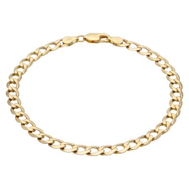 Pre-Owned 9ct Yellow Gold 9.25 Inch Curb Bracelet