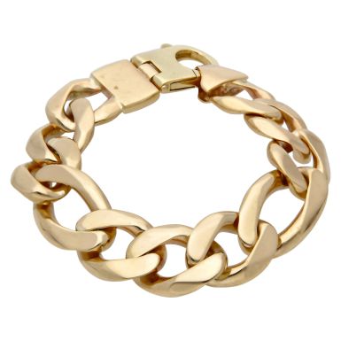 Pre-Owned 9ct Yellow Gold 8 Inch Heavy Curb Bracelet