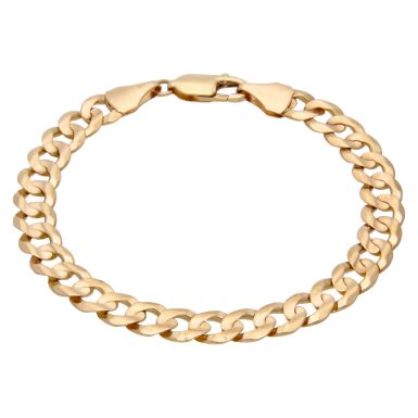 Pre-Owned 9ct Yellow Gold 8 Inch Curb Bracelet