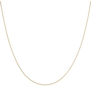 Pre-Owned 9ct Yellow Gold 17.5 Inch Curb Chain Necklace