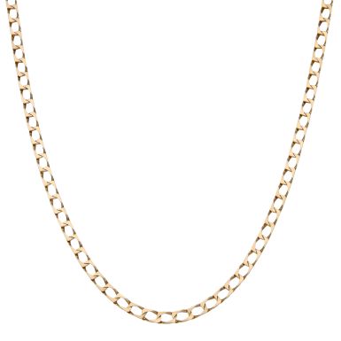 Pre-Owned 9ct Yellow Gold 18 Inch Square Curb Chain Necklace
