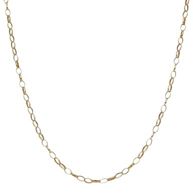 Pre-Owned 9ct Yellow Gold 16 Inch Hollow Belcher Chain Necklace