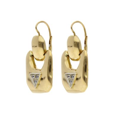 Pre-Owned 18ct Gold Gemstone Set Swing Drop Earrings
