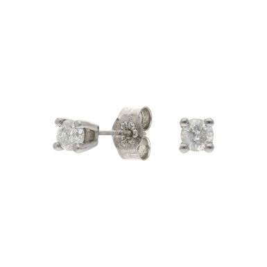 Pre-Owned 9ct White Gold 0.20 Carat Diamond Stud Earrings