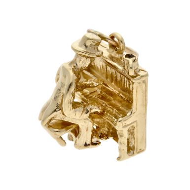 Pre-Owned 9ct Yellow Gold Piano Player Charm