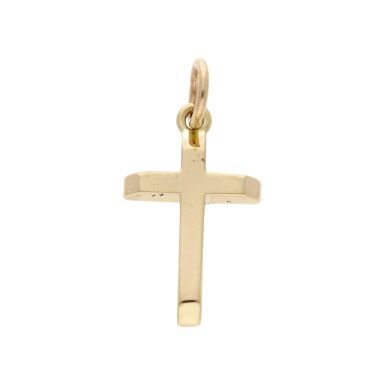 Pre-Owned 9ct Yellow Gold Polished Cross Pendant