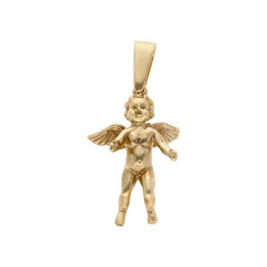 Pre-Owned 9ct Yellow Gold Solid Cherub Pendant