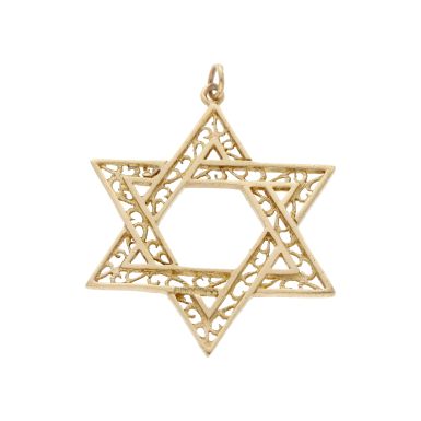Pre-Owned Vintage 1972 9ct Yellow Gold Star Of David Pendant