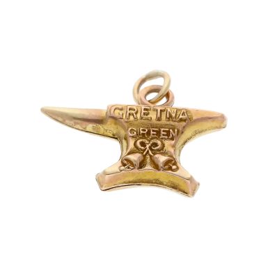 Pre-Owned Vintage 9ct Yellow Gold Gretna Green Anvil Charm