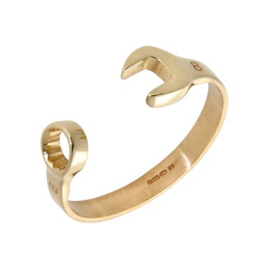 Pre-Owned 9ct Yellow Gold Childs Solid Spanner Bangle
